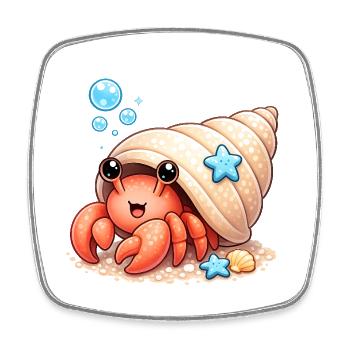 Cancer - Square fridge magnet - white - Front