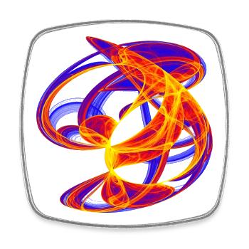 Feuerbahn – Chaos Kunst - Square fridge magnet - white - Front