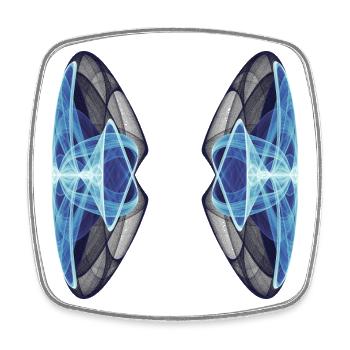  Eisflügel - Mathe Kunst - Square fridge magnet - white - Front