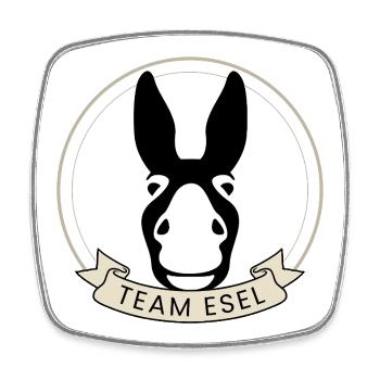 Team Donkey | Donkey Gift for Animal Lovers - Square fridge magnet - white - Front