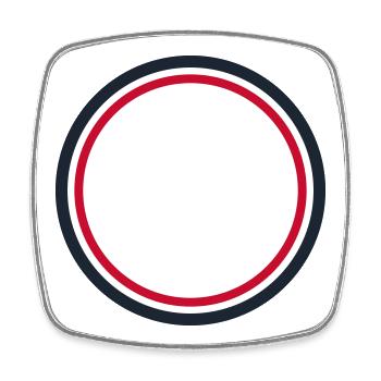 Empty Circle Frame - Add Your Own Text Design - Square fridge magnet - white - Front