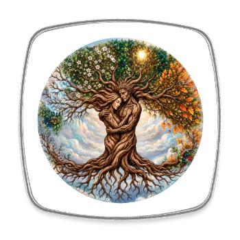 Circle Of Life - Square fridge magnet - white - Front