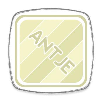 Gift for Antje - Square fridge magnet - white - Front