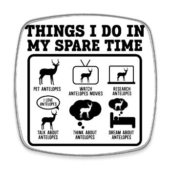 Antelope Humor Saying - Square fridge magnet - white - Front