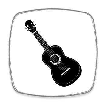 Ukulele - Square fridge magnet - white - Front