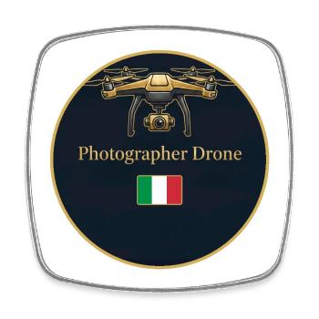 Drone Photographer Italy - Square fridge magnet - white - Front