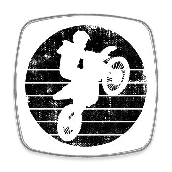 motocross riders - Square fridge magnet - white - Front