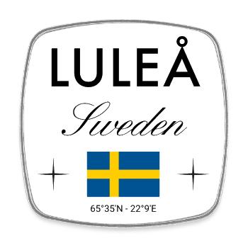 Luleå, Suède, coordonne le souvenir de voyage - Magnet carré - blanc - Devant