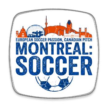 Montreal Soccer European Canadian Pitch Novelty - Square fridge magnet - white - Front