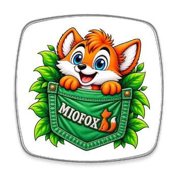 03_Mio_Tasche - Square fridge magnet - white - Front