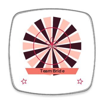 Petal Circles Team Bride - Square fridge magnet - white - Front