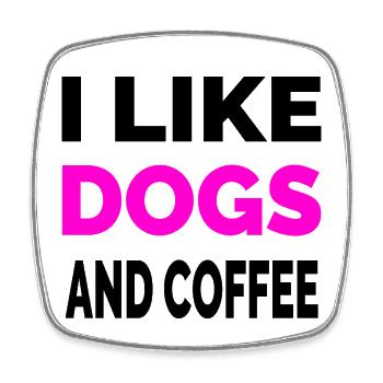 canine - Square fridge magnet - white - Front