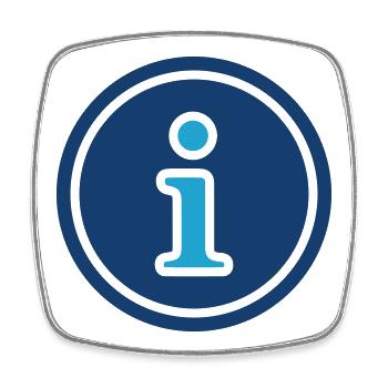 Information Symbol Line Icon Vector - Square fridge magnet - white - Front
