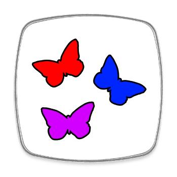 Butterflies - Square fridge magnet - white - Front