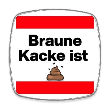 GIB NAZIS KEINE CHANCE, NO NZS, NO AFD, DEMOKRATIE - Viereckiger Kühlschrankmagnet - Weiß - Vorne