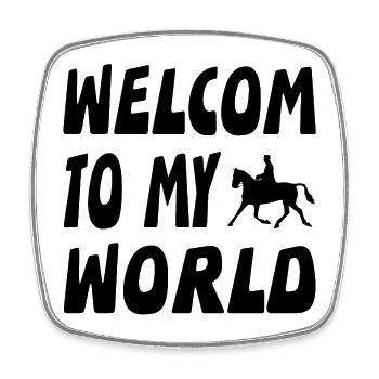 horses - Square fridge magnet - white - Front