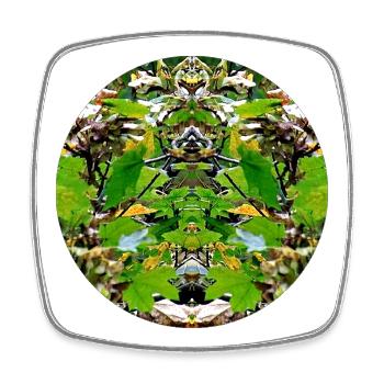 Nature Mandala Foliage - Square fridge magnet - white - Front