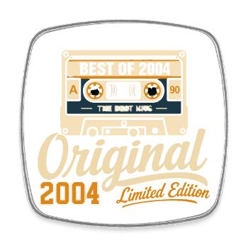 Original 2004 Vintage - 2004 Birthday Gift - Square fridge magnet - white - Front