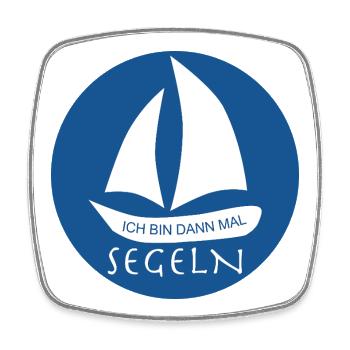 ICH_BIN_DANN_MAL_SEGELN - Viereckiger Kühlschrankmagnet - Weiß - Vorne