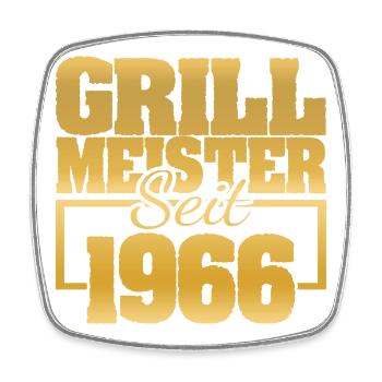 Barbecue 1966 - Square fridge magnet - white - Front