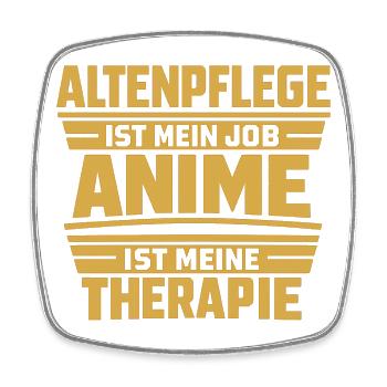 Altenpflege Anime Fan Pflegekraft Geschenk - Viereckiger Kühlschrankmagnet - Weiß - Vorne