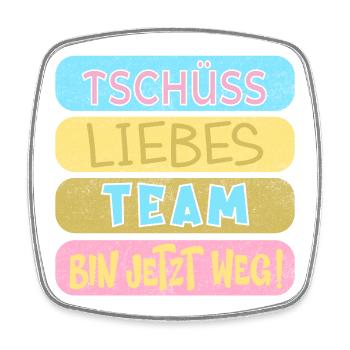 Abschied Liebes Team - Viereckiger Kühlschrankmagnet - Weiß - Vorne