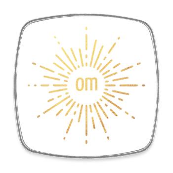 Yoga om Namaste cool Quotes Gold Sun Meditation - Square fridge magnet - white - Front