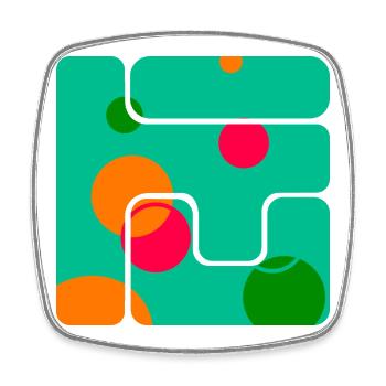 Geometric Shapes Art Design - Square fridge magnet - white - Front