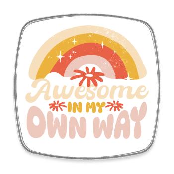 Awesome Ladies - Square fridge magnet - white - Front