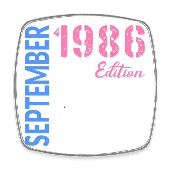 Anniversaire de septembre 1986 - Magnet carré - blanc - Devant