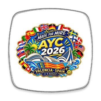 Adventist Youth Congress 2026 Valencia Spain - Magnet carré - blanc - Devant