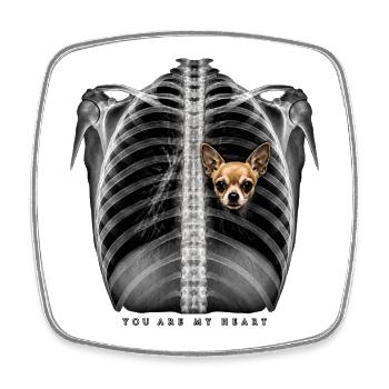 You Are My Heart - Square fridge magnet - white - Front