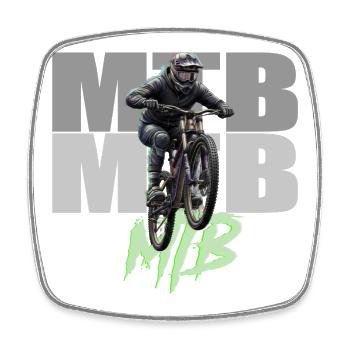 VTT - Magnet carré - blanc - Devant