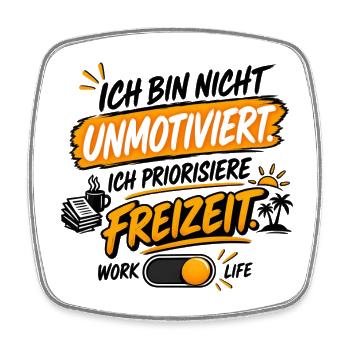 Unmotiviert Freizeit Stil - Viereckiger Kühlschrankmagnet - Weiß - Vorne