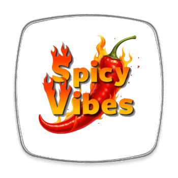Vibrations épicées Burning Chilli - Magnet carré - blanc - Devant