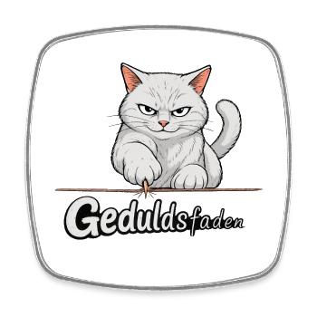 Geduldsfaden der Katze reißt - Viereckiger Kühlschrankmagnet - Weiß - Vorne