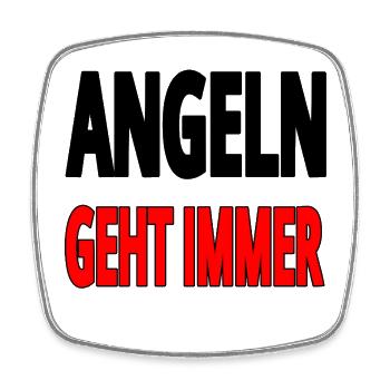 Angeln - Viereckiger Kühlschrankmagnet - Weiß - Vorne