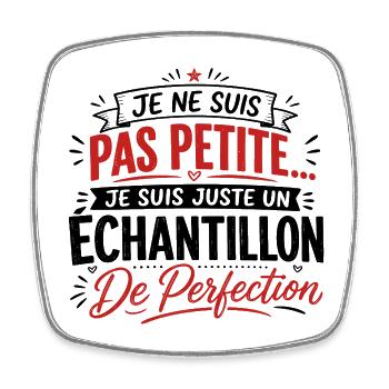 Femme humour, perfection, cadeau fête des mères - Magnet carré - blanc - Devant