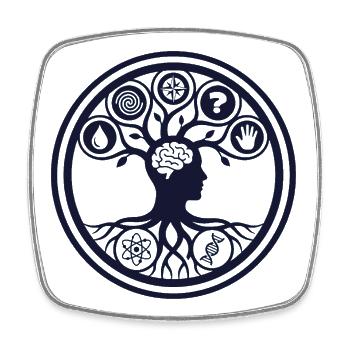 Arbre de la Pensée de la Connaissance - Magnet carré - blanc - Devant