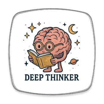 Deep Thinkers in the Star Empire - Square fridge magnet - white - Front