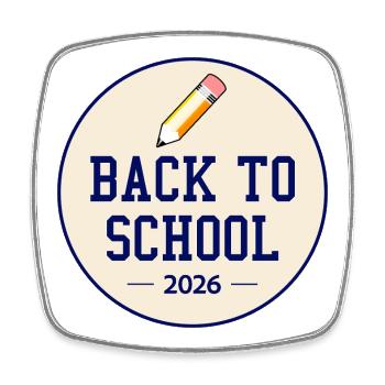 Zurück zur Schule 2026 | Schülerlehrerin - Viereckiger Kühlschrankmagnet - Weiß - Vorne