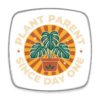 Soil & Sunshine - Square fridge magnet - white - Front