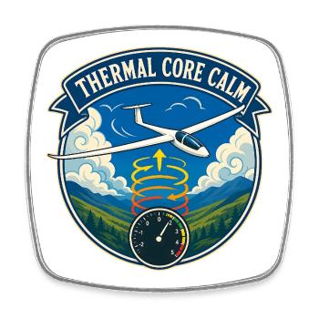 CALME DU CŒUR THERMIQUE - Magnet carré - blanc - Devant