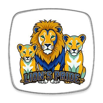 Mascotte sportive de Lion Pride Vector - Magnet carré - blanc - Devant