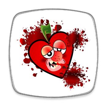 Halloween Costume Cherries - Square fridge magnet - white - Front