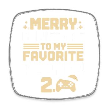 Merry Christmas To My Favorite Player 2 Gamer - Square fridge magnet - white - Front