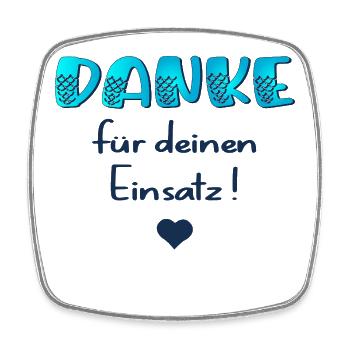 Danke für Einsatz - Viereckiger Kühlschrankmagnet - Weiß - Vorne