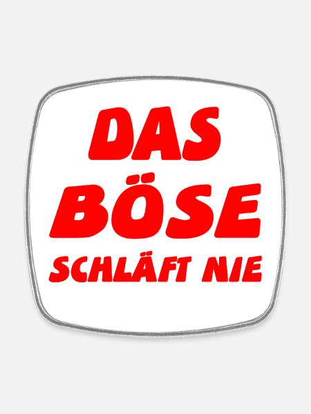 Böse - Viereckiger Kühlschrankmagnet - Weiß