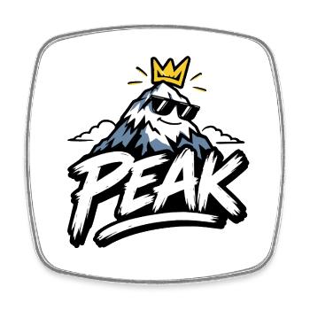 Peak Trend - Viereckiger Kühlschrankmagnet - Weiß - Vorne