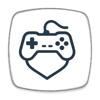 Retro Controller Silhouette – Clean Gamer-Shirt - Viereckiger Kühlschrankmagnet - Weiß - Vorne